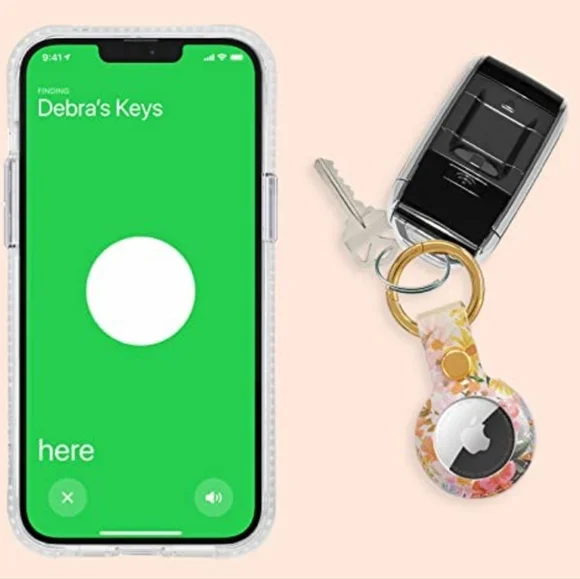 Rifle Paper Co MARGUERITE Key Ring for Apple AirTag Pink NEW - Picture 6 of 9